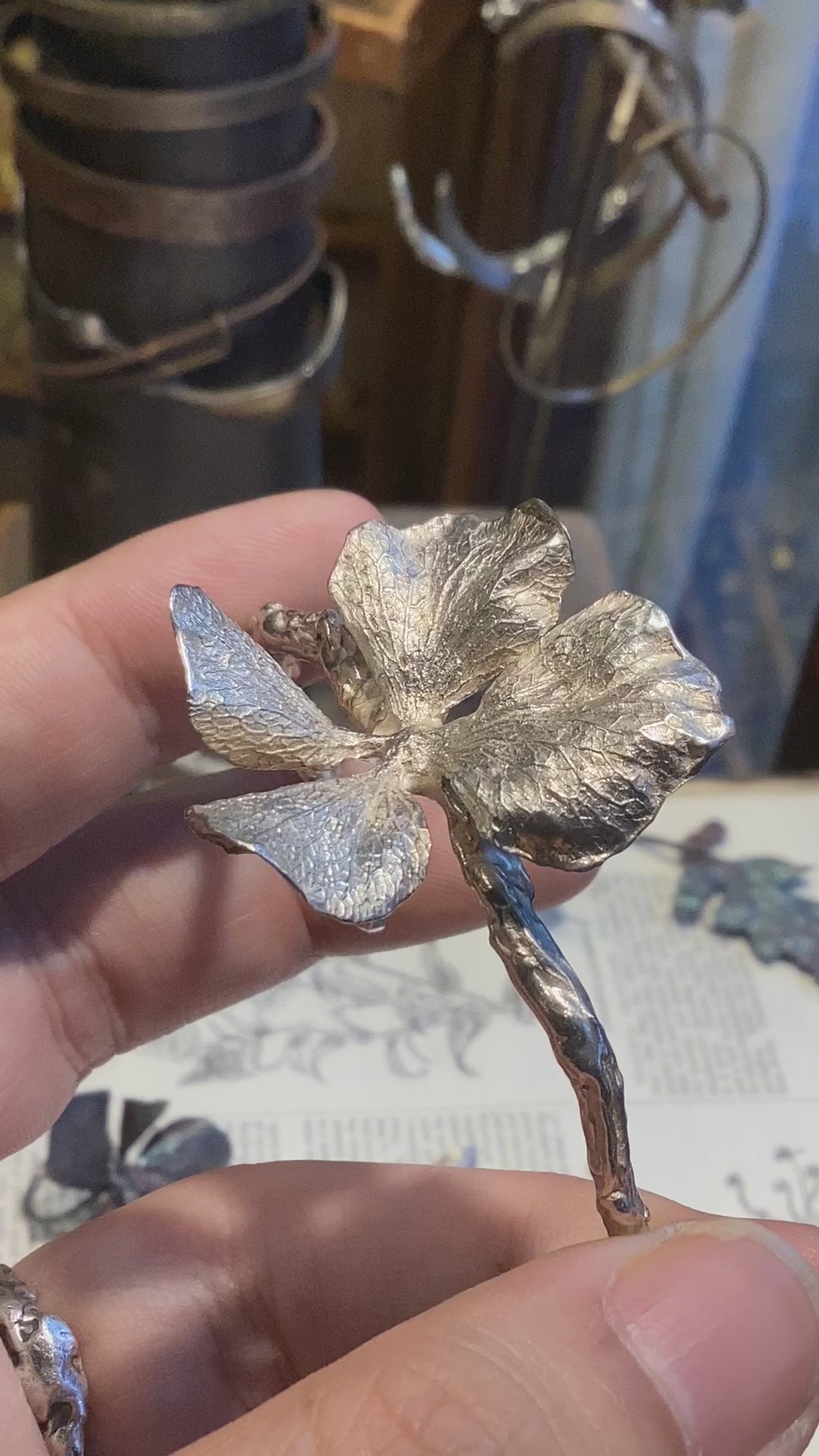 Silver French Hydrangea Bracelet