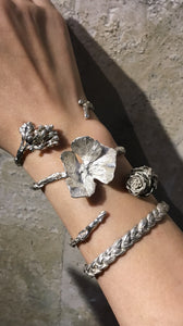Silver French Hydrangea Bracelet