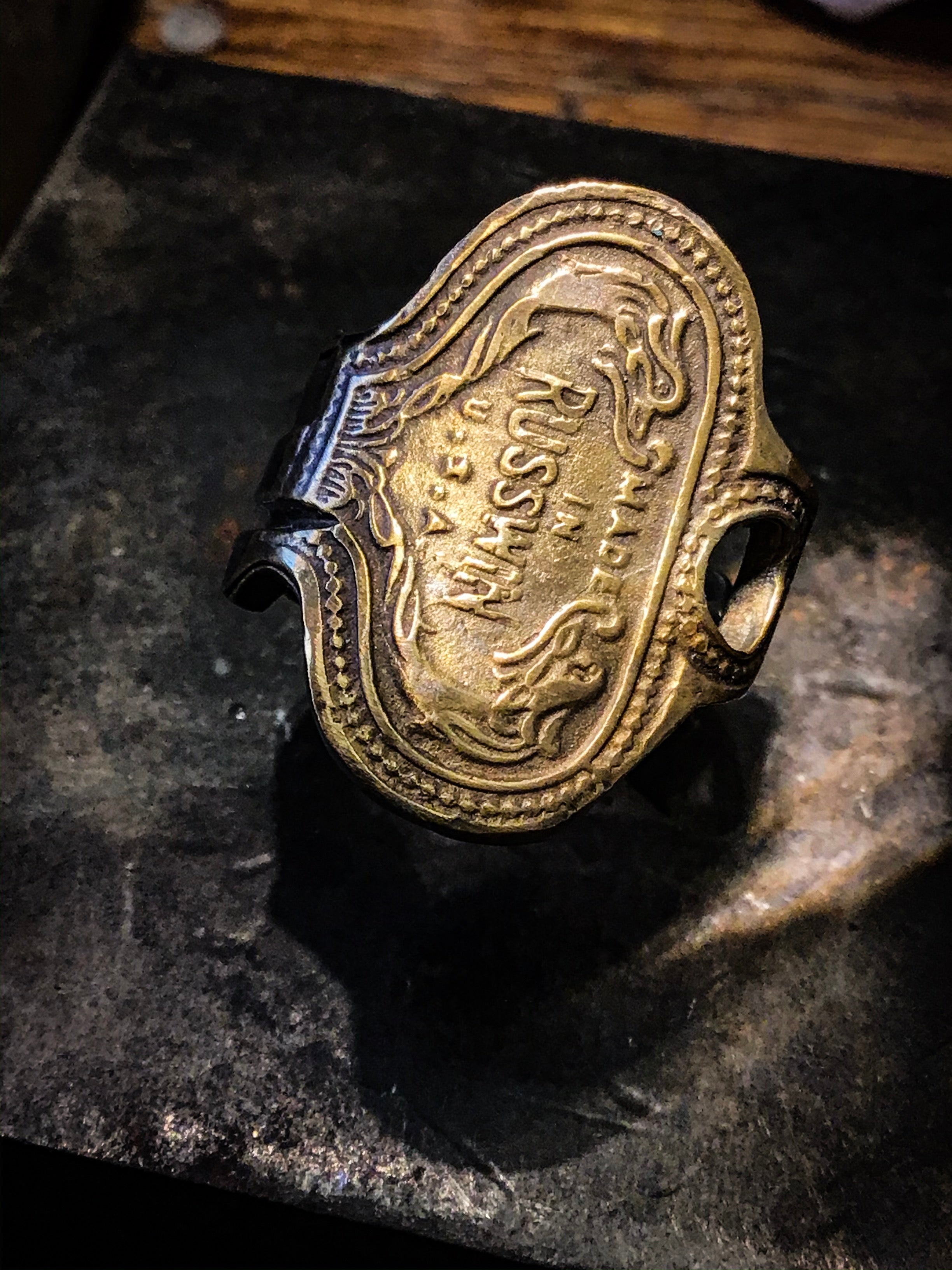 Vintage Brass Key Ring (Russwin)