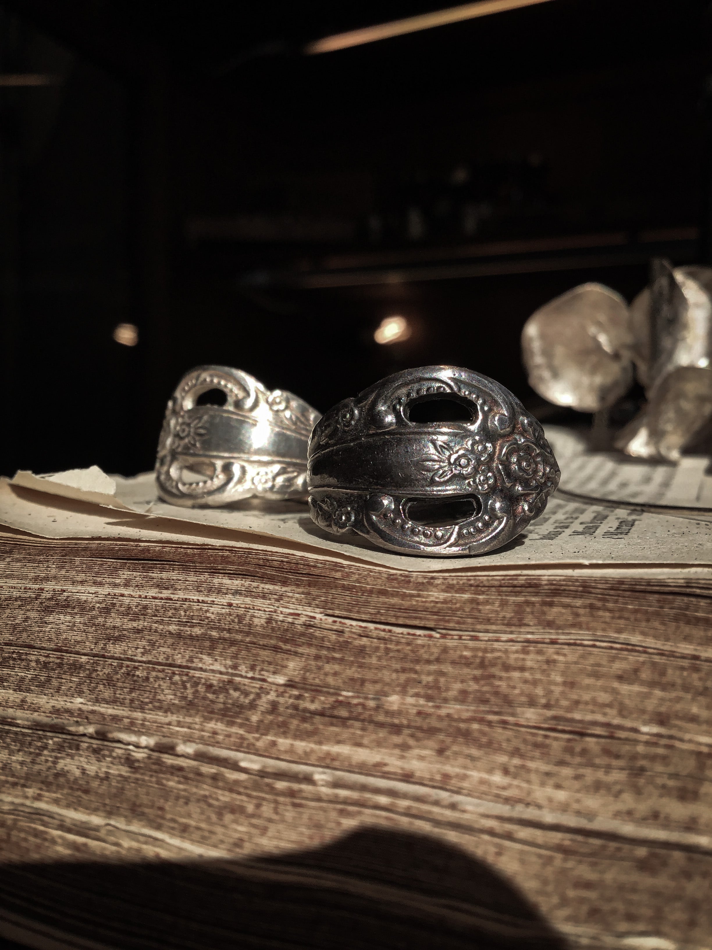 Polish Vintage Cutlery Silver Ring