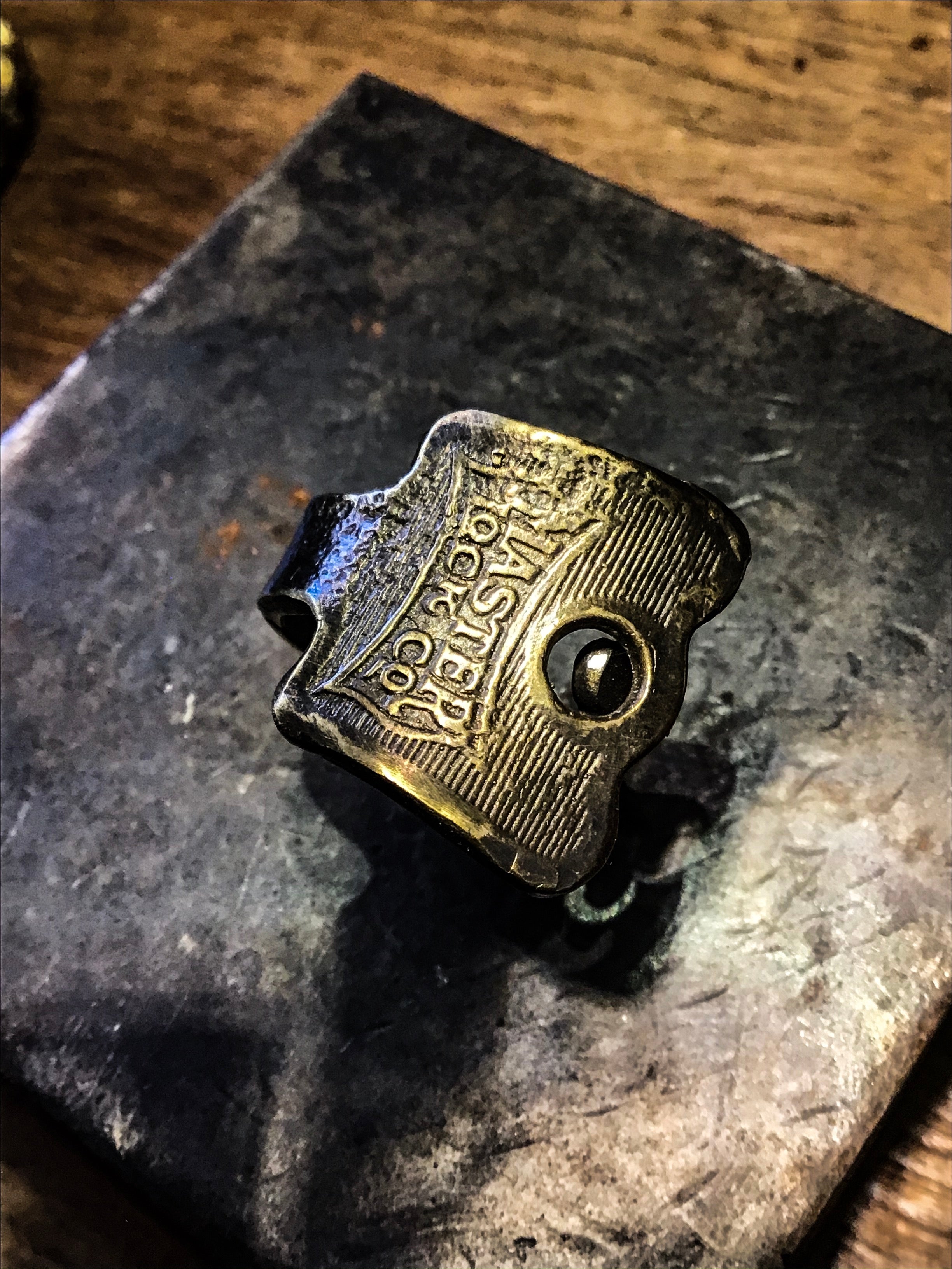 Vintage Brass Key Ring (Master Lock)